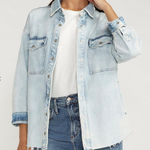 Silver Jeans Co. Women's Denim Jacket (Shacket), Medium, Washed Blue, NWT Photo 0