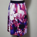 Joe Fresh Purple Pink Watercolor Floral Mini Skirt Size XL Photo 3