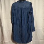 Lucky Brand  Denim Chambray Popover Long Sleeve Dress Medium Photo 1