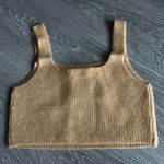 Everlane Crop Top Womens Small Wool Blend Cozy Stretch Camel Brown Photo 7