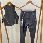 Abercrombie & Fitch YPB SculptLUX Set of Henley Tank + 7/8 Leggings - Gray S Photo 7