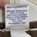 Old Navy Vintage y2k  Brown & Blue Striped Surplice Eyelet Knit Blouse Shirt Top Photo 4