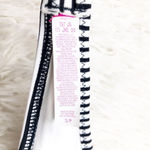 Victoria's Secret Victoria’s Secret Swim Black White Striped Fringe Bikini Top Small Photo 2