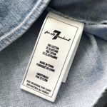 7 For All Mankind 7FAM Ruffled Button Front Denim Shirt Photo 5