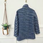 J.Crew Factory Blue Tweed Wool Blend City Coat Size 2 Photo 3