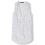 Tibi  Splatter Dot Halter Top White Multicolor Print Wrap Style Size S Photo 2
