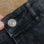 ZARA  Black denim Jean short shorts black distressed denim Photo 4