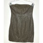 ZARA  Rhinestone strapless women's party dress taupe brown size Medium. in EUC Photo 6