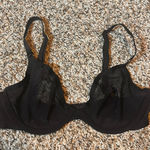 CUUP The Plunge Bra Sheer Unlined Underwire Support Black 30C Size undefined Photo 0