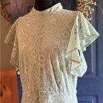 Anthropologie Maeve Women Mini Dress Green Sleeveless Mock Neck Size L NWT Photo 1