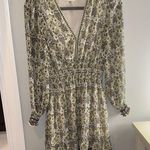 Max Studio  Black and Cream Floral Long Sleeve Dress Photo 0