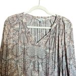 Lucky Brand  Top Womens Large Multicolor Boho Flowy Split Neck Long Sleeve Blouse Photo 1