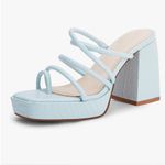 Amazon Chunky Sandals Strappy Platform Square Toe Photo 0