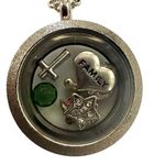 Floating Charm silver tone Locket necklace Photo 0