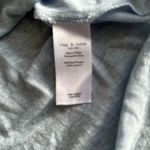 Rag and Bone baby blue oversized boxy linen Tshirt with pink, grey details size xs Photo 8
