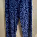 Z Supply  Women's Blue Leopard Print Joggers Size Small Cozy Comfy‎ Athleisure Photo 0