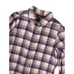 The North Face  Flannel Shirt Pink Purple Plaid Button Up Long Sleeve Medium Hike Photo 2