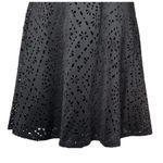 Candle's Black Laser Cut Scuba Skater Dress Open Back Tank Dress with Belt Sz 9 Photo 2