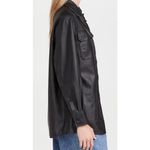 Steve Madden Faux Good Measure Shacket in Black XSmall Womens Vegan Shirt Photo 13