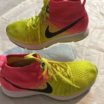 Nike Bright Pink and Lime Green Sneakers Photo 3