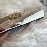 Stuart Weitzman Stuart‎ Weitzman Patent Leather Rhinestone Crystal Strappy Demi Wedge Sandals Photo 2