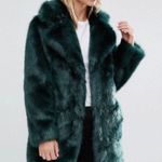 ASOS petite emerald green plush faux fur coat Photo 0