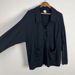 CAbi  Elemental‎ Topper Jacket XL Black Snap-Button V-Neck Shacket Stretch 6253 Photo 4