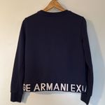 Armani Exchange A|X Logo Sweatshirt Blue Crewneck Pullover Cotton Blend Medium Photo 5