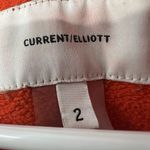 Current/Elliott Current Elliot Cropped LS Sweater S Womens Orange Boho Festival Distressed Relax Photo 2