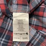 Carhartt  Women’s Plaid Cotton Button Down Casual Shirt Red Blue Women’s S Photo 4