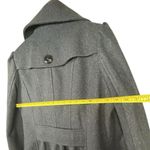 Guess  Womens Large Dark Gray Wool Blend Lined Collared Fitted Pea Coat Photo 3