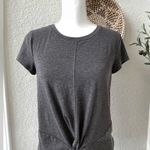 Athleta Women’s Essence Twist Front Heather Gray Classic Athletic Blouse Size XS Photo 1