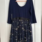 Modcloth Celestial Embroidered Tulle Mini Dress Size L Christmas Holiday Party Photo 6