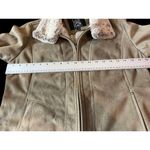 Hilary Radley Soft Faux Suede Fur Lined Light Brown/Gray Full Zip Coat M EUC Photo 7