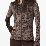 Lululemon Hooded Define Jacket Crushed Velvet French Press Brown Size 12 Photo 0
