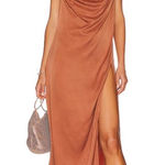 For Love & Lemons NWT Viv Maxi Dress in Brown and Pink Sz Small $284 Photo 0