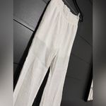 Paper Crane  White Linen Straight Leg Pants Beach Casual Dressy Women’s S NWOT Photo 1