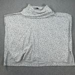 Lane Bryant Cowl Neck Poncho Sweater Women's 14/16 Gray Animal Print New Photo 0