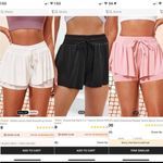 Gray Athletic Skort Women’s Small Elastic Waist Drawstring Active Tennis Shorts Pink Photo 1