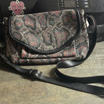 Aimee Kestenberg  Womens Bright Snake Print Leather Shoulder Bag Photo 0