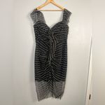 City Chic Jewel Dream Dress Black off Shoulder Gold Tulle size 22 Photo 1