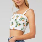 We Wore What STRAIGHT NECK CORSET white orange fruit size extra small Photo 7