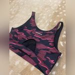 Ivy Park  pink and black camouflage sports bra women’s size medium Photo 3