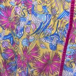 Anthropologie  Small Floral Boho Pink Print Fleece Button-Down Blouse Photo 2