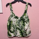 Panama Jack  Jungle Leaf Linen Blend Crop Top Button Front Women. Size M Photo 6