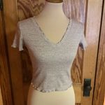 Wild Fable light pink cropped v neck top Photo 9