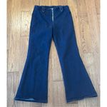 EXPRESS  70’s flare high rise dark wash jeans front zipper 8 Photo 10
