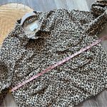 American Eagle American eagle leopard print shacket boxy fit Women’s Size L Photo 3