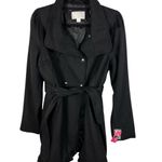 Xhilaration XHILIRATION Black Wool Blend Pea Coat Women’s Size Large Outerwear Winter NWT Photo 1