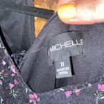 My Michelle  Black Floral Short Sleeve Pleated A-Line Mini Dress Junior's Size 11 Photo 4